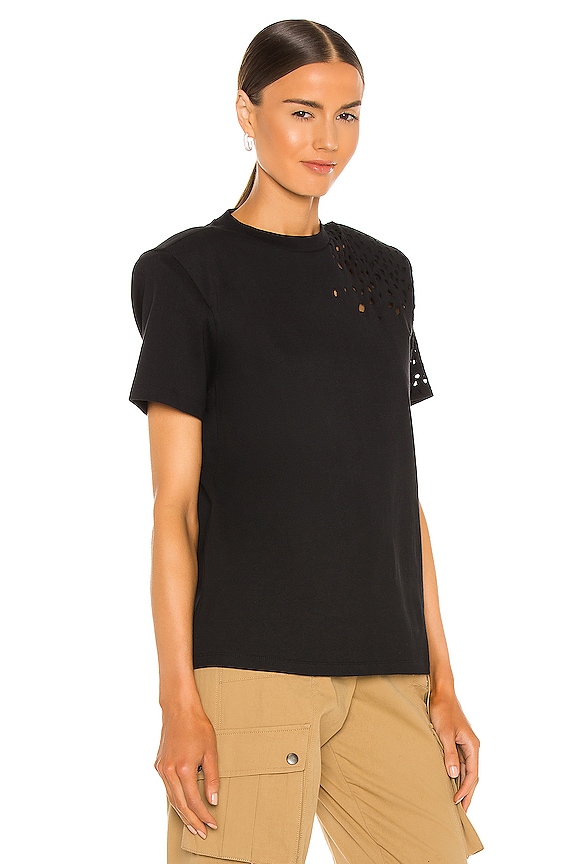 view 2 of 5 Caroline T Shirt in Black Distressed