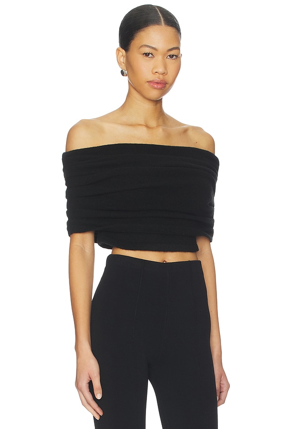 view 2 of 4 TOP DESCUBIERTO EMORY in Black