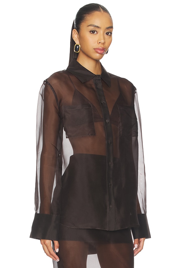 view 2 of 4 ESTELLA ロングスリーブトップ in Ash Brown