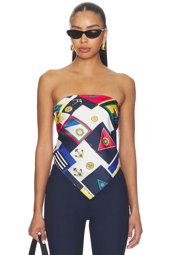 view 1 of 4 Hark Satin Top in Regatta
