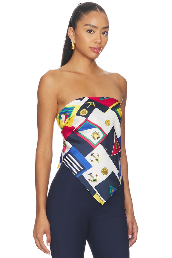 view 2 of 4 Hark Satin Top in Regatta