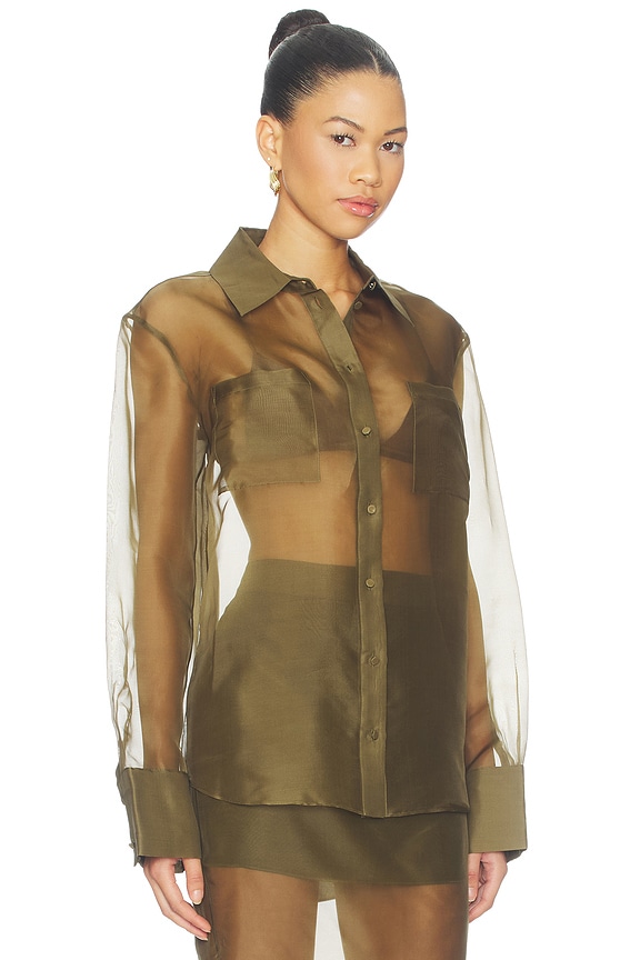view 2 of 4 Estella Silk Top in Olivewood