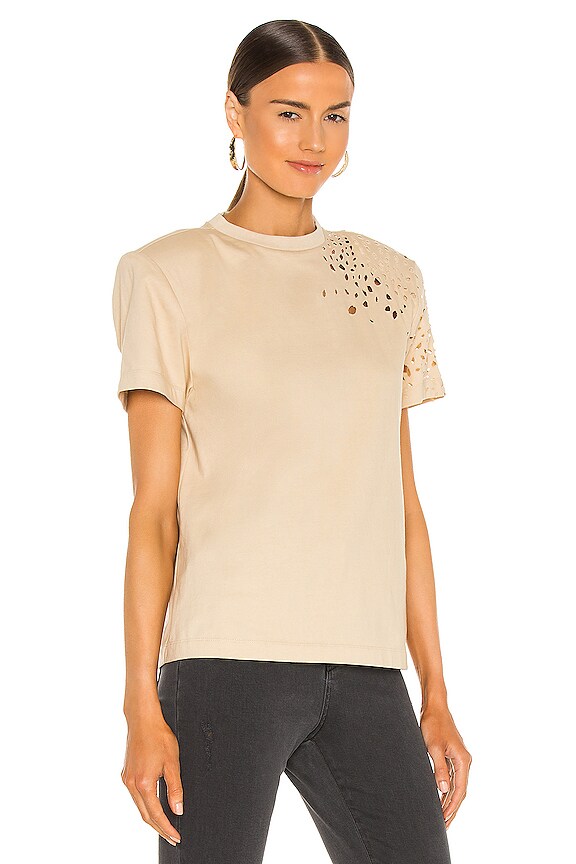 view 2 of 5 T-SHIRT CAROLINE in Sand Distressed
