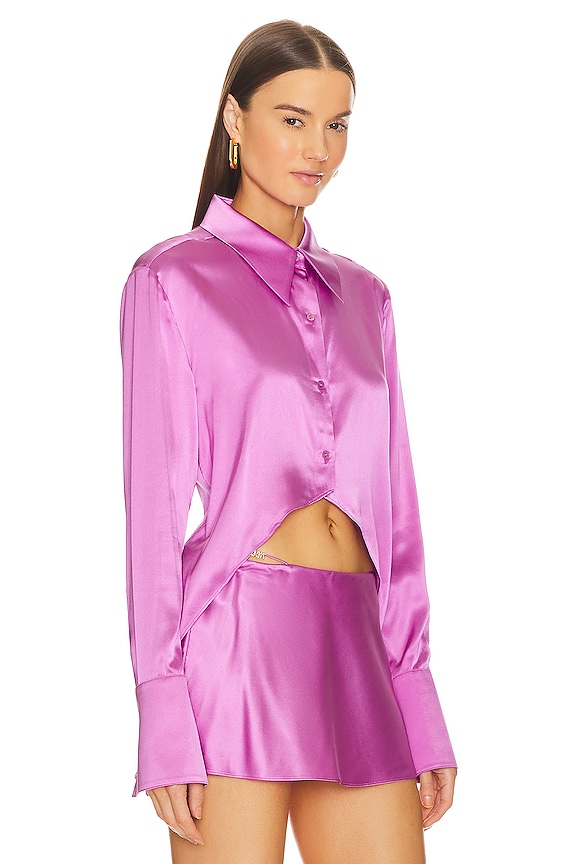 view 2 of 4 Sebastian Silk Blouse in Rose Bud