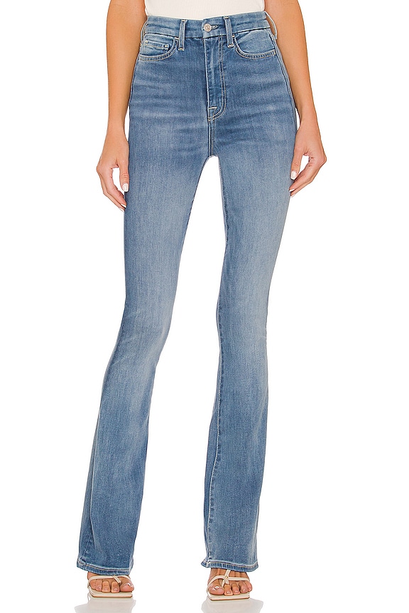 7 For All Mankind Skinny Boot in Lily Blue | REVOLVE