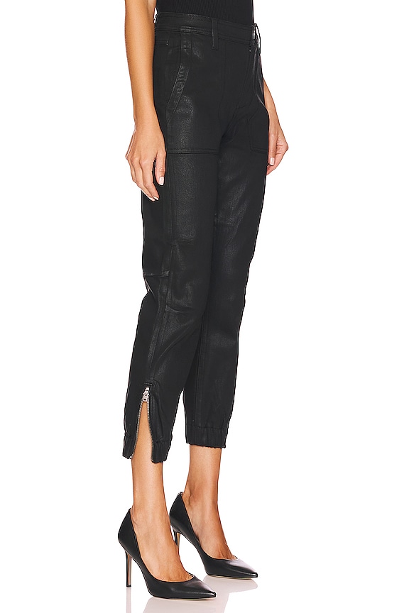 view 2 of 4 DARTED パンツ in Coated Black