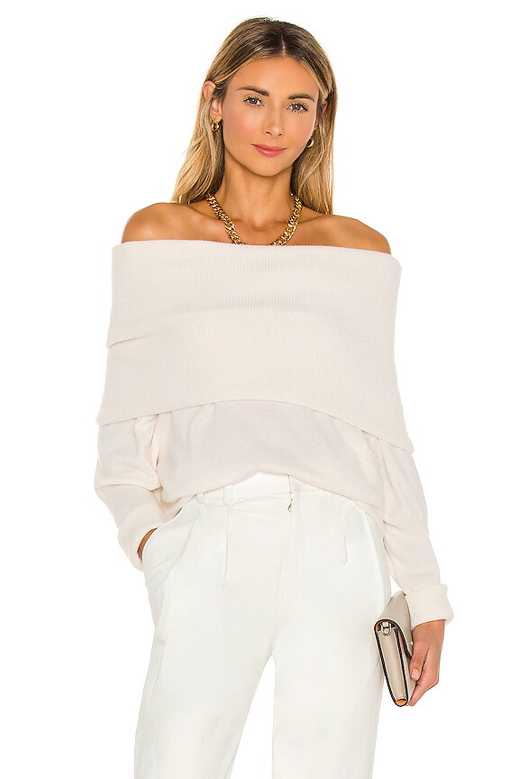 view 2 of 5 Funnel Neck Sweater in Soft White