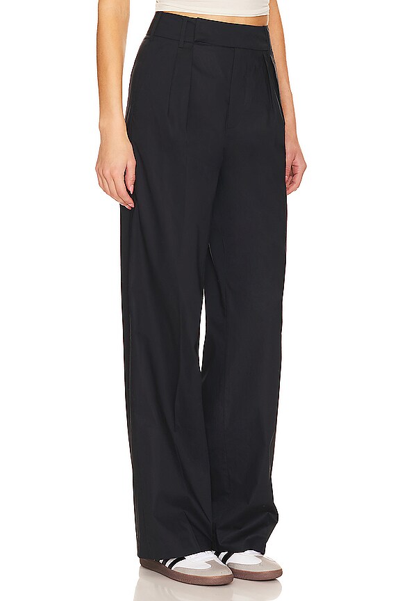 view 2 of 4 БРЮКИ ИЗ ПОПЛИНА in Black