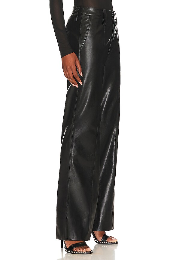 view 2 of 4 Vegan Leather Easy Trouser in Jet Set