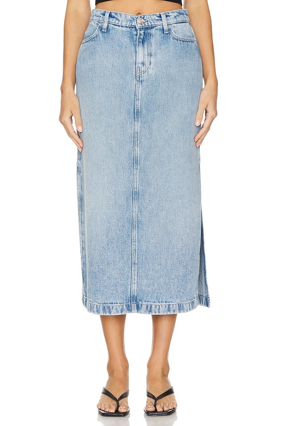 view 2 of 6 Midi Denim Skirt in Abyss