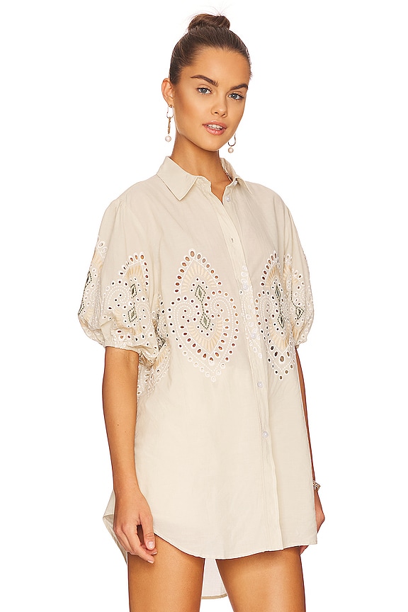 view 2 of 4 Puff Sleeve Tunic in Soft Olive