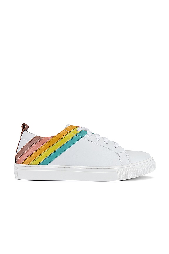 Seychelles Stand Out Sneaker in White & Rainbow | REVOLVE