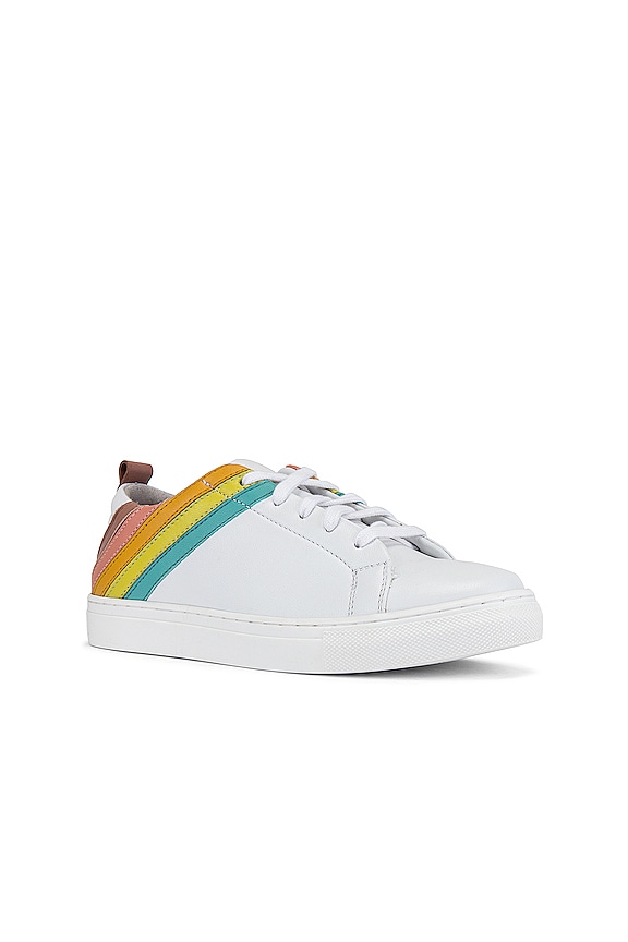 view 2 of 6 Stand Out Sneaker in White & Rainbow