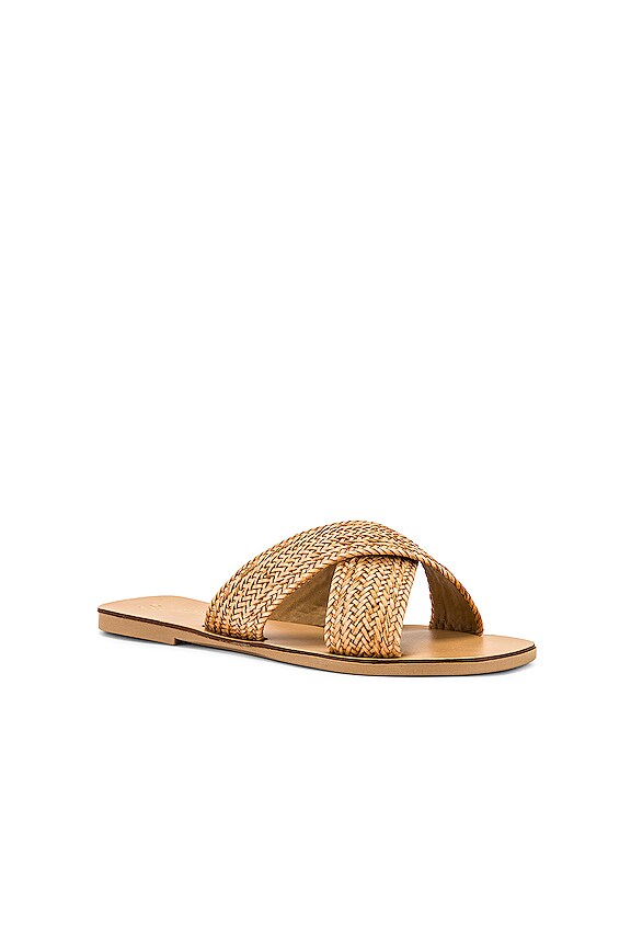 Seychelles Rafia Slides Seychelles Total Relaxation Slide in Natural Raffia | REVOLVE