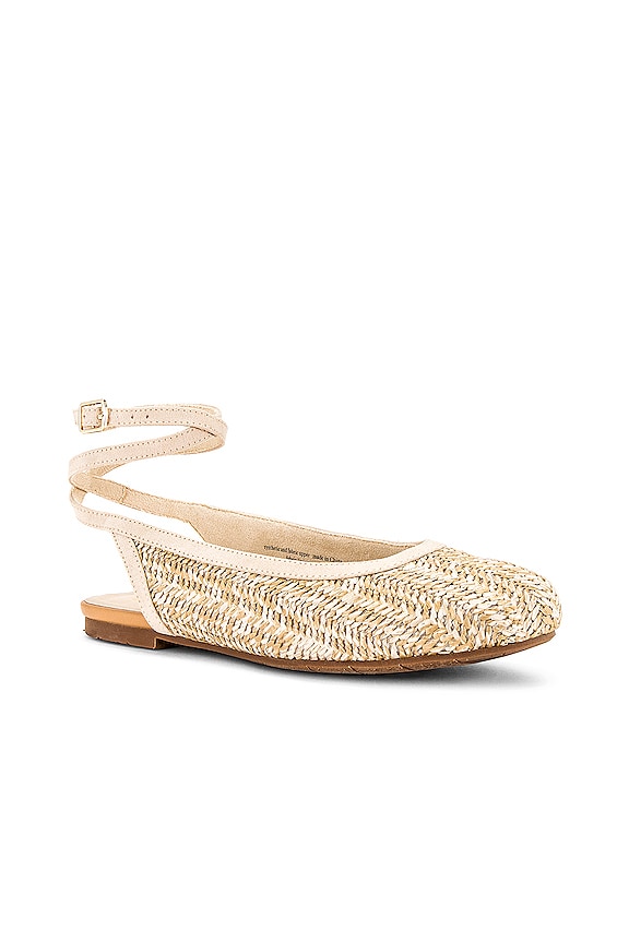 view 2 of 5 BOWIE バレーフラット in Natural Raffia & Faux Leather
