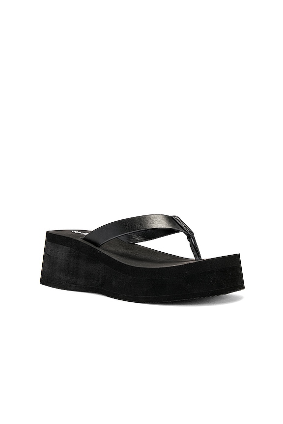 view 2 of 5 Skyscraper Sandal in Black Leather