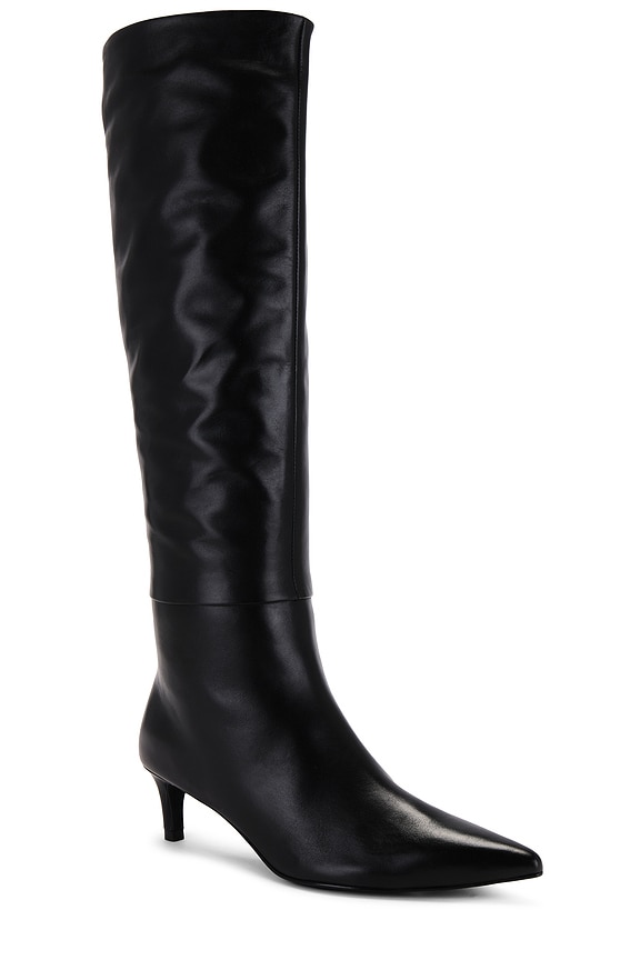 view 2 of 5 САПОГИ ROSE in Black Leather
