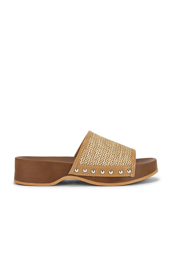 view 1 of 5 Fantasy Raffia Sandal in Tan Raffia