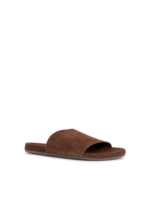view 2 of 5 Bungalow Slide in Chocolate Suede