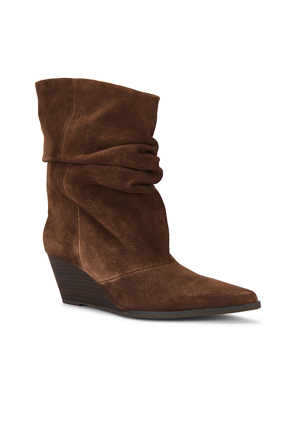 view 2 of 5 The Getty Boot in Dark Brown Suede