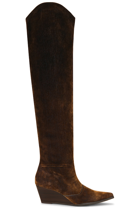 view 2 of 6 Westlake Distressed Denim Boot in Brown