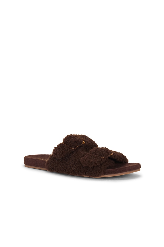 view 2 of 5 Slumber Party Slide in Brown Shearling