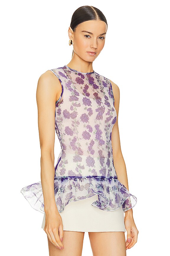 view 2 of 4 Peplum Top in Navy