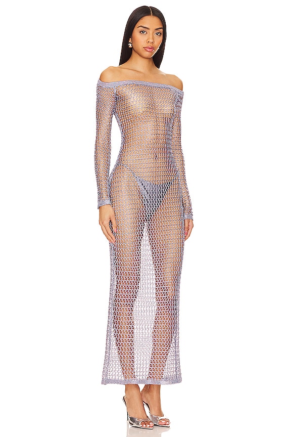 view 2 of 4 The Butterfly Effect Dress in Multicolored Silver