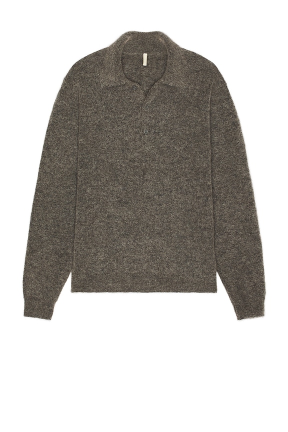 view 1 of 4 Mohair Polo in Grey Melange