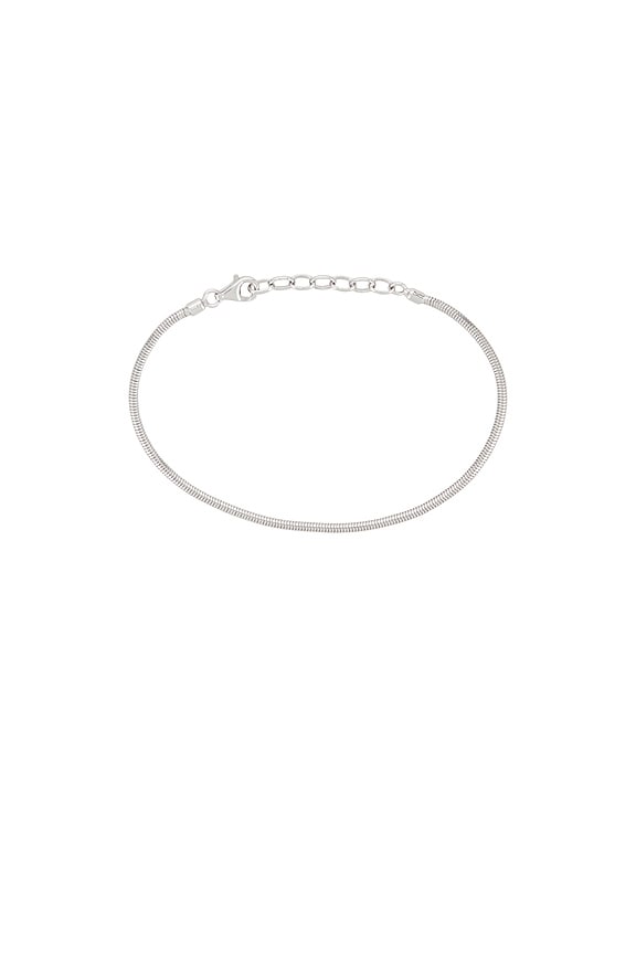 view 2 of 3 Rounded Snake Bracelet in Silver