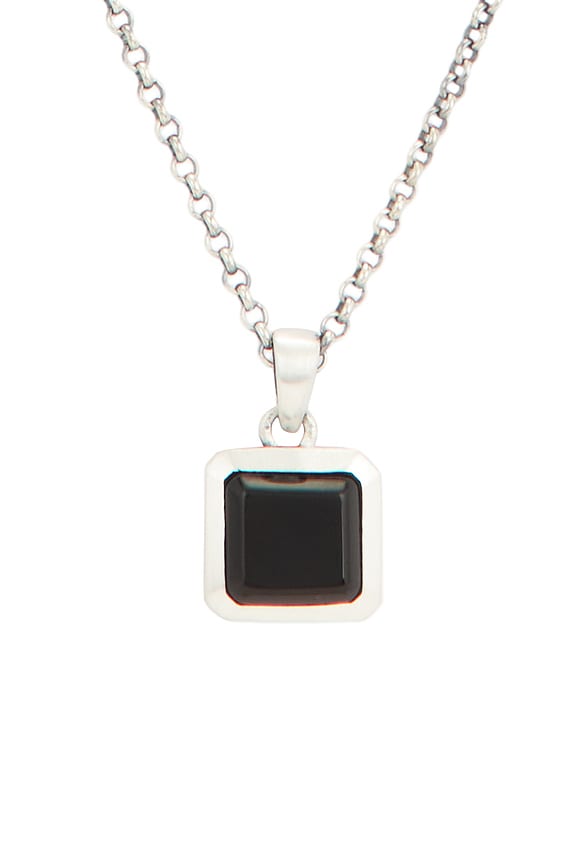 view 2 of 4 Onyx Armour Necklace in Silver