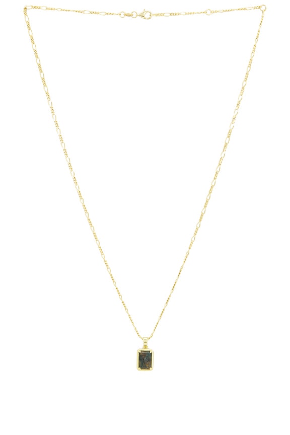 view 1 of 3 Moss Agate Necklace in Gold