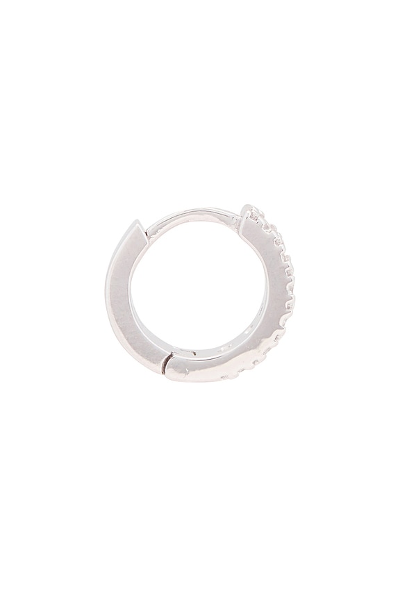 view 2 of 3 Zirconia Hoop Earring in Silver
