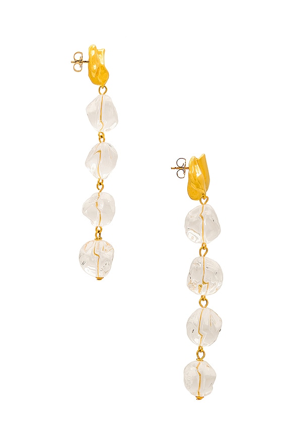 view 2 of 3 МИНИ-СЕРЬГИ-ПОДВЕСКИ LUCITE in Gold