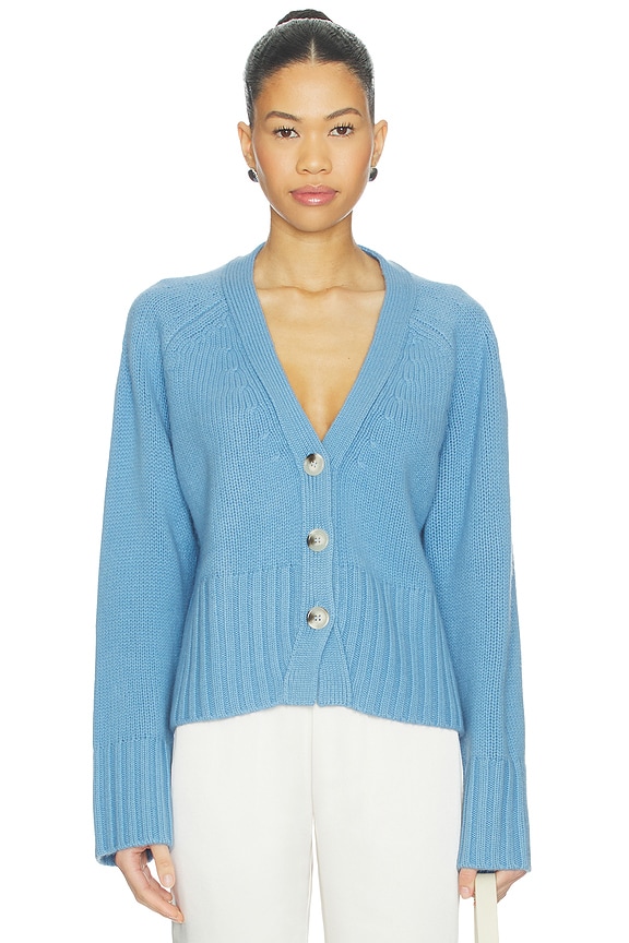 view 1 of 4 V-neck Cardigan in Azure