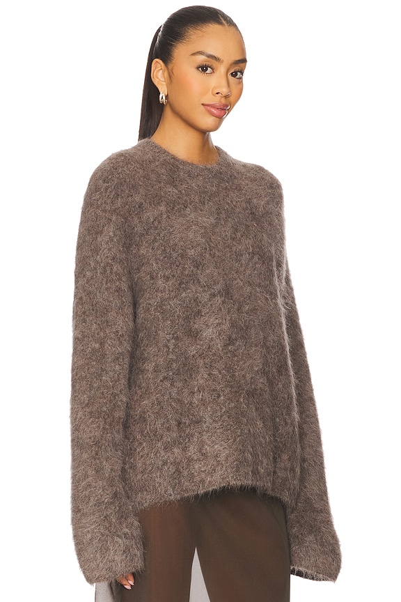 view 2 of 4 Alpaca Crewneck Pullover in Wood