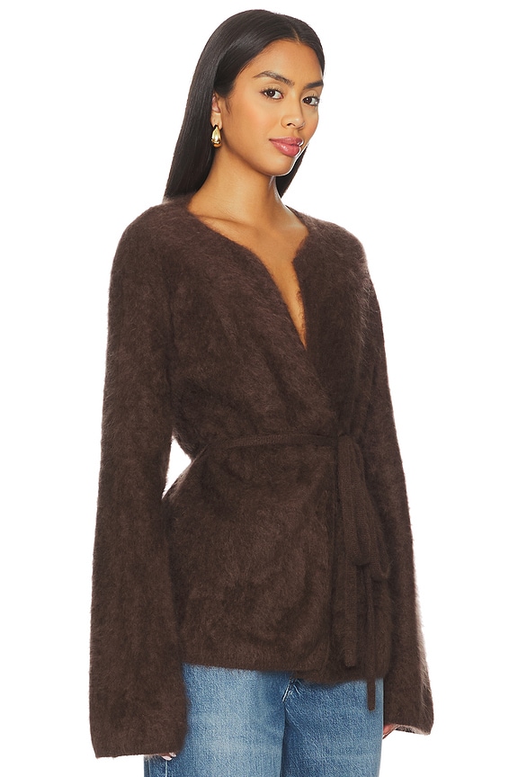 view 2 of 4 Brushed Cardigan in Mocha