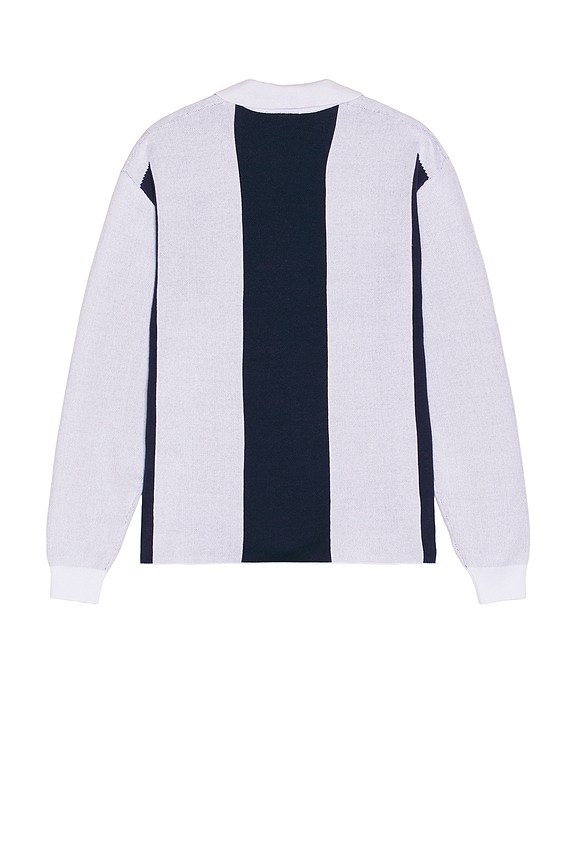 view 2 of 5 Gibson Fleece Long Sleeve Polo in Bone