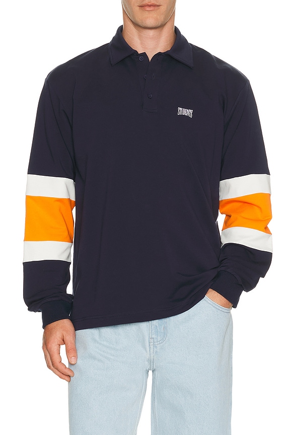 view 1 of 5 August Rugby Polo in Navy