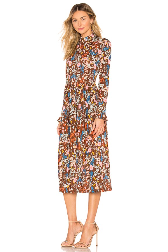 view 2 of 3 VESTIDO CLARABELLE in Flowers Mocha