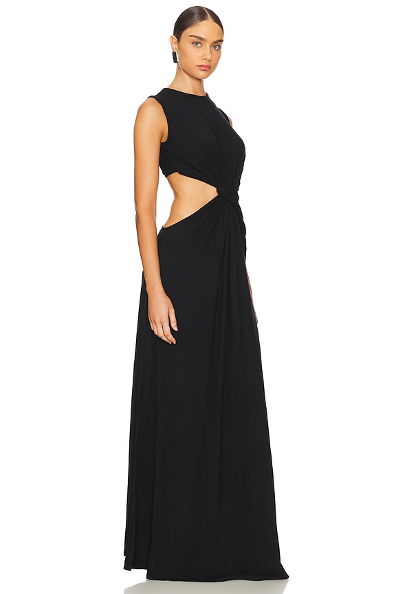 view 2 of 3 Twisted Cutout Maxi Dress in Black