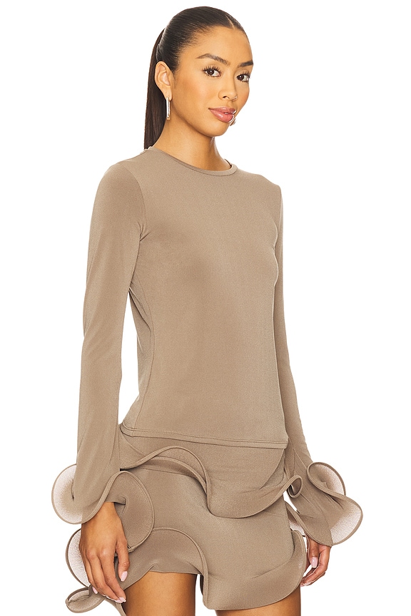 view 2 of 4 Wave Top in Sage Grey