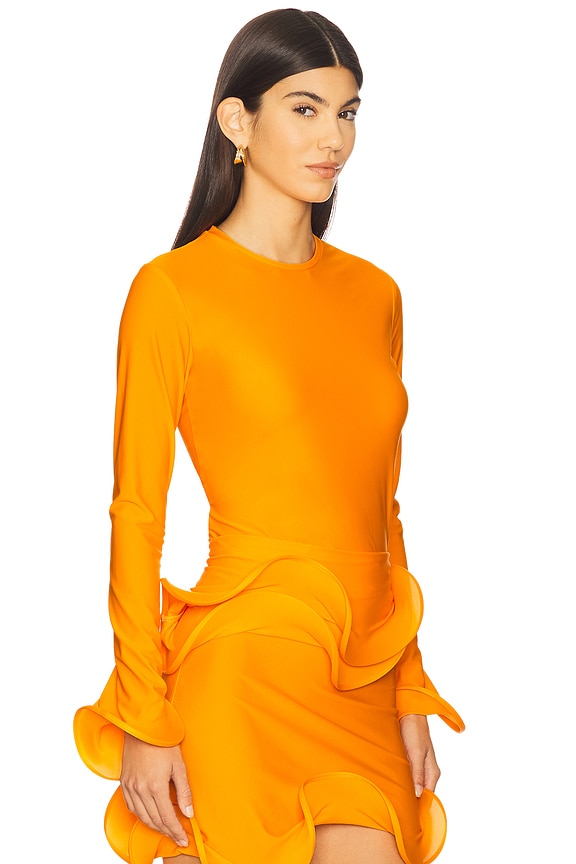 view 2 of 4 X REVOLVE Wave Tube Top in Tangerine