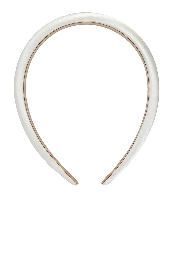 view 2 of 3 Satin Headband in Blanche