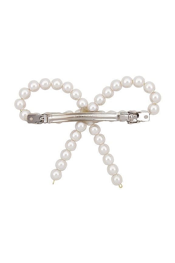 view 2 of 2 BROCHE PEARL BOW in Pearl