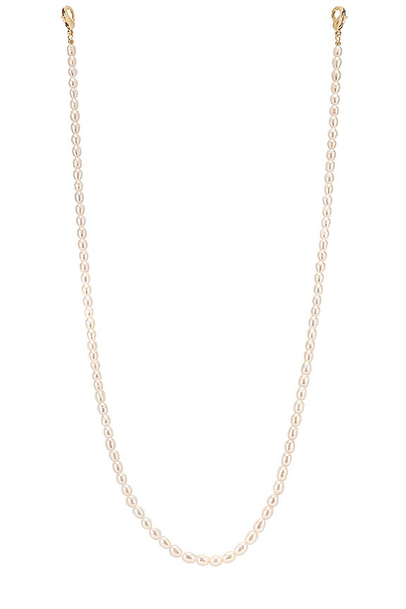 view 2 of 2 Empress Pearl Mask Chain in Gold