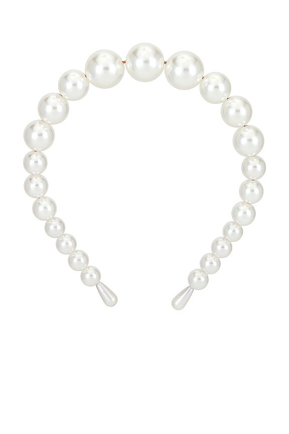 view 2 of 4 Empress Pearl Headband in Pearl