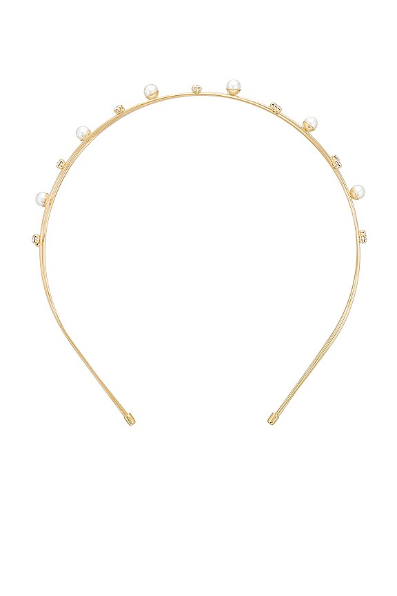 view 2 of 3 Pearl Headband in Gold