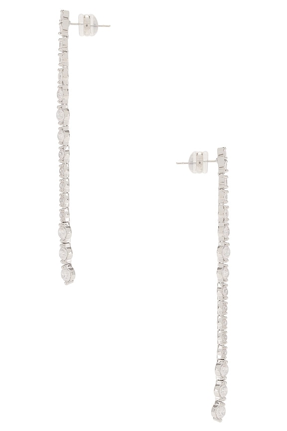 view 2 of 2 Diamond Drop Earring in Silver