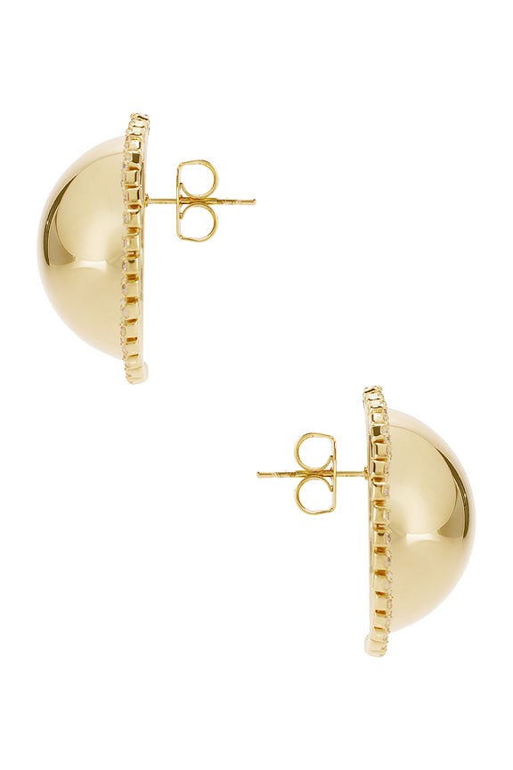 view 2 of 2 GOLD DOME PAVE 귀걸이 in Gold